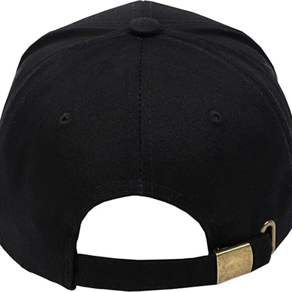 Cross Embroidered Christian Black Baseball Cap, Adjustable Hat, Mens, Womans - Picture 4 of 8
